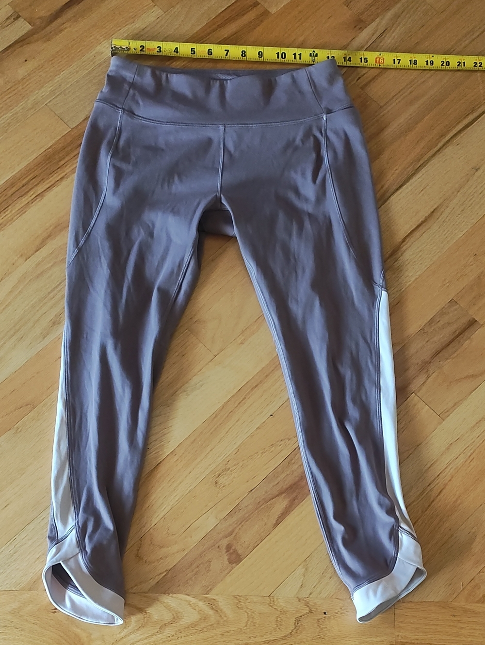 CALIA by Carrie Underwood Purple Leggings with Light Pink Side Panels
